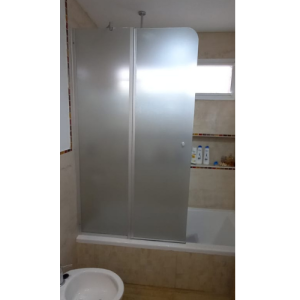 Mampara Rebatible Bis 1.10×1.41 vidrio esmerilado