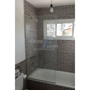 Mampara fija para bañera 0,80 × 1,50 m – Cristal templado