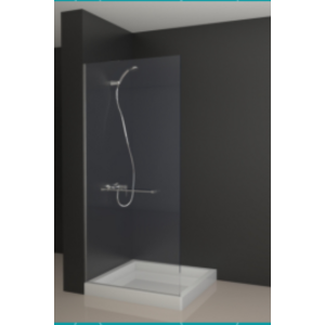 Mampara fija 0,80×1,80 m — vidrio templado esmerilado