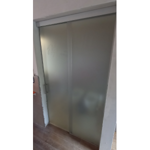 Puerta de Paso corrediza de Vidrio Aluminio 2 Hojas