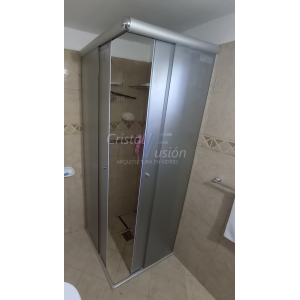 Mampara de Vidrio Corrediza Box 1.20+1.20×2.00cm