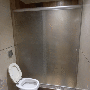 Mampara de Vidrio Corrediza 1pf 1pc 2.00×2.00cm Esmerilada