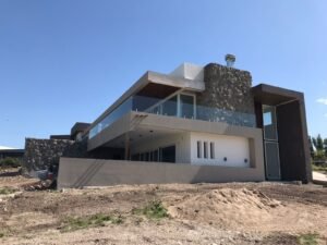 Baranda Balcon de Vidrio con Mini Poste Acero Inox