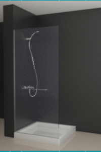 Mampara Fija de Vidrio 0.80×1.80cm para Ducha