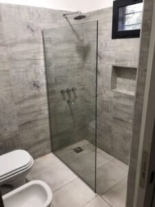 Mampara Fija de Vidrio 0.80×1.80cm para Ducha