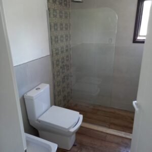 Mampara de Vidrio Fija 80×1.80cm Ducha Redondeada