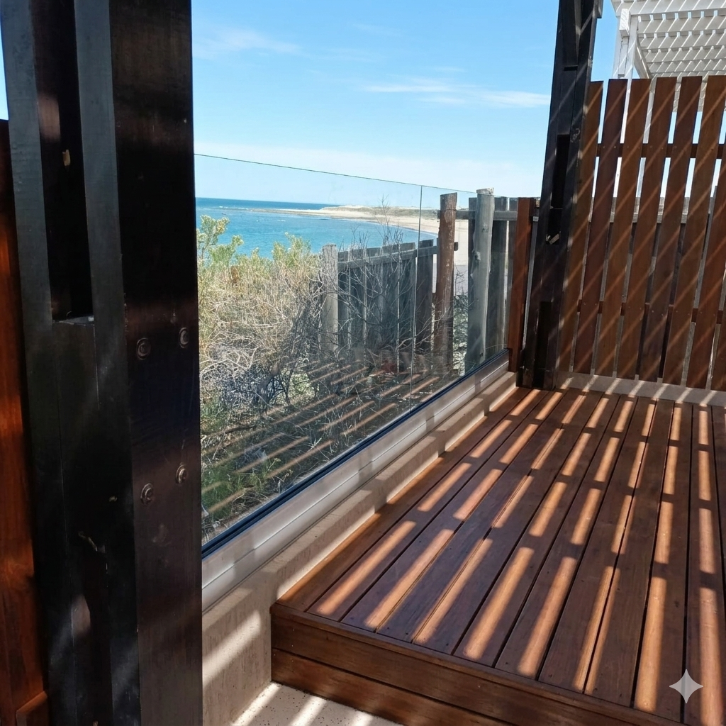 baranda balcon vidrio zocalo